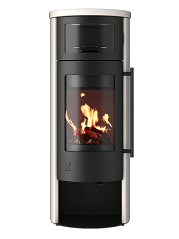 Kaminofen Drooff Aprica 2 Cook PremiumWhite 4,3 kW ohne Holzfachtür Raumluftunabhängig (RLU)