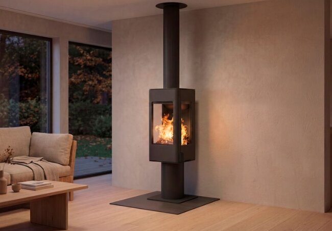 Nordpeis Kaminofen YoU Pedestal dunkel Thermotte
