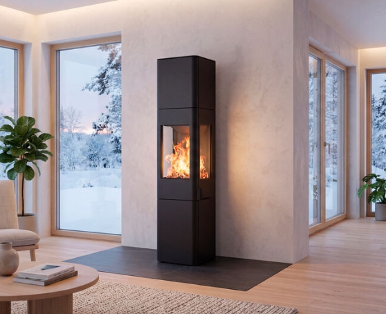 Nordpeis Kaminofen YoU Steel High helle Thermotte