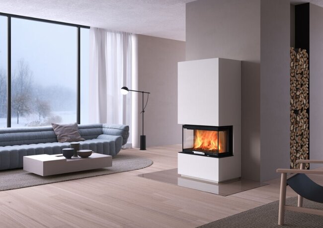 Kaminbausatz Nordpeis Monaco dunkle Thermotte