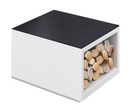 Monaco L Holzfach/Seitenbank mit Auflage schwarz 804408