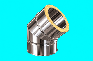 Edelstahlschornstein 1,0mm Premium Winkel 45°