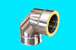 Edelstahlschornstein 0,8mm Premium Winkel 90°