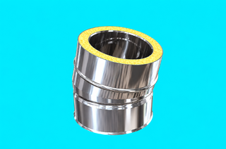 Edelstahlschornstein 0,8mm Premium Winkel 15°