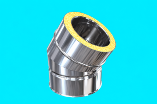 Edelstahlschornstein 0,8mm Premium Winkel 30°
