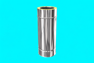 Edelstahlschornstein 1,0mm Premium Längenelement 1000 mm