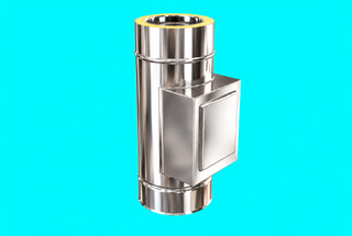 Edelstahlschornstein 1,0mm Premium Reinigung mit Tür