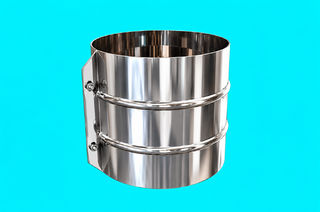 Edelstahlschornstein Klemmband statisch für Premium 1,0 mm