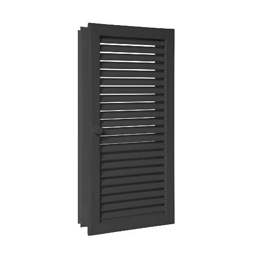 CB Warmluftgitter putzbündig schwarz 15x45, hochkant