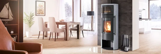 Kaminofen Drooff Aprica 2 Cook Stahl schwarz 8,0 kW ohne Holzfachtür DIBT-Zulassung