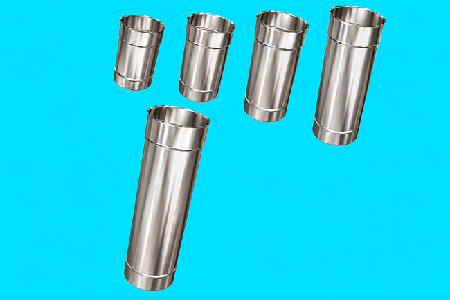 Edelstahlschornstein einwandig 0,5mm Rohr RP 250 mm DN 100