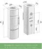 Drooff Kaminofen GARDA 2 Plus PremiumWhite mit fire+ Abbrandsteuerung & DROOFFolith Wärmespeicher (5 Ringe) 