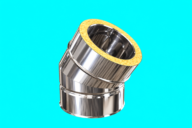 Edelstahlschornstein 1,0mm Premium Winkel 30° DW 80