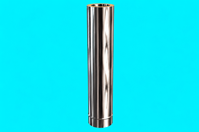 Edelstahlschornstein 1,0mm Premium Längenelement kürzbar 0 1000 mm DW 80