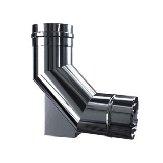 Luft Abgas System konzentrisch 93° Bogen mit Auflage lackiert
