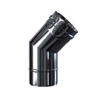 Luft Abgas System konzentrisch 45° Bogen lackiert