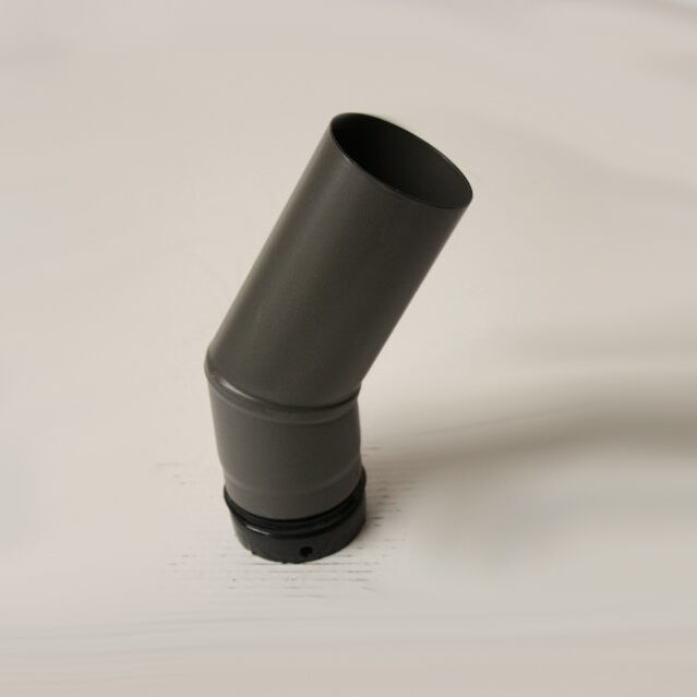 2-teiliger Pellet-Bogen geschweißt 30° DN 125 mm, gussgrau emailliert ohne Reinigungsöffnung