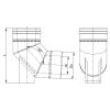 Luft Abgas System konzentrisch 93° Bogen mit Auflage DN 100/150