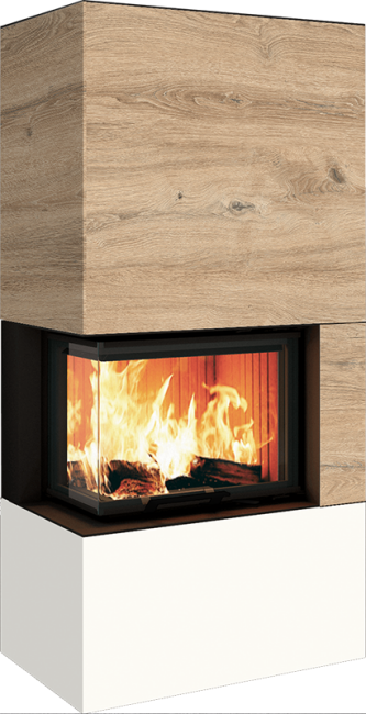 Neocube C20 Eckgerät, Scheibe links ohne Bank Nero Zimbabwe riverwashed