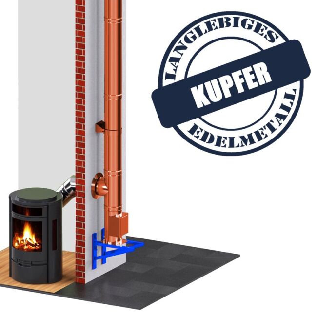 DINAK Kupferschornstein Wandkonsole K2 600 mm