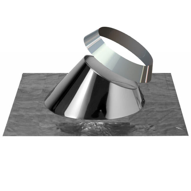 DINAK Edelstahlschornstein Dachabdeckung 30/45º +WK DW Ø150