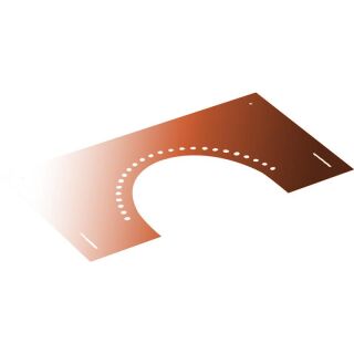 DINAK Kupferschornstein Abdeckblende 30-45 Grad mit Hinterlüftung DW 200 