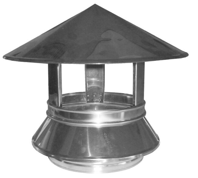 DINAK Edelstahlschornstein Regenhaube DW Ø200