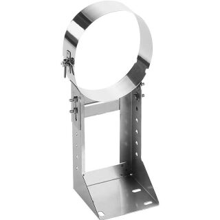 DINAK Edelstahlschornstein Wandhalter mit integriertem Klemmband 70-120 DW