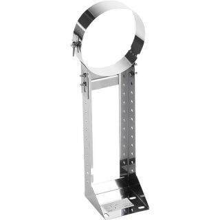 DINAK Edelstahlschornstein Verst. Wandhalter mit integriertem Klemmband Lang 250 - 430mm DW