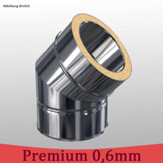 Edelstahlschornstein Premium Bogen / Winkel verstellbar bis 45°