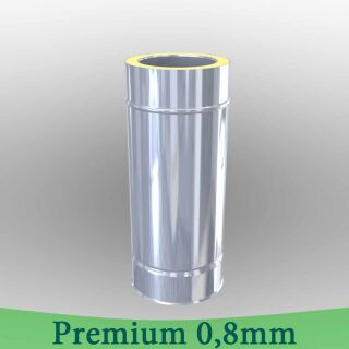 Edelstahlschornstein 0,8mm Premium Längenelement 500 mm