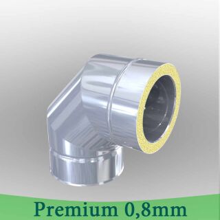 Edelstahlschornstein 0,8mm Premium Winkel 90°