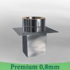 Edelstahlschornstein 0,8mm Premium Grundplatte für Kaminerhöhung, eckig DW 80