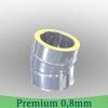 Edelstahlschornstein 0,8mm Premium Winkel 15° DW 80