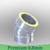 Edelstahlschornstein 0,8mm Premium Winkel 30° DW 80