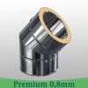 Edelstahlschornstein 0,8mm Premium Winkel 45° DW 300