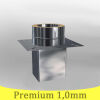 Edelstahlschornstein 1,0mm Premium Grundplatte für Kaminerhöhung, eckig Sondermaß DW 113