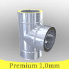 Edelstahlschornstein 1,0mm Premium T-Anschluss 90° DW 450
