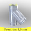 Edelstahlschornstein 1,0mm Premium T-Anschluss 45° DW 113