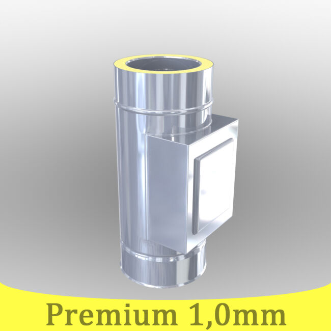 Edelstahlschornstein 1,0mm Premium Reinigung mit Tür DW 100