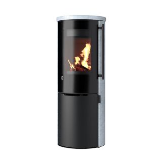 Kaminofen Drooff Aprica 2 Edition Trend Steinverkleidung NatStone mit rahmenloser Glasscheibe 