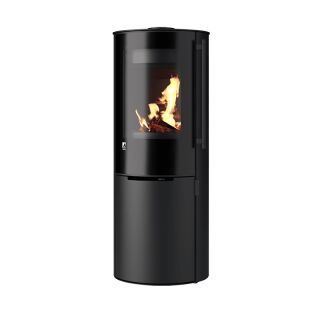 Kaminofen Drooff Aprica 2 Edition Trend Stahl schwarz mit rahmenloser Glasscheibe 