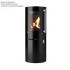 Kaminofen Drooff Aprica 2 Edition Trend Stahl schwarz mit rahmenloser Glasscheibe