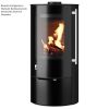 Kaminofen Drooff Aprica 2 Trend Stahl schwarz mit rahmenloser Glasscheibe