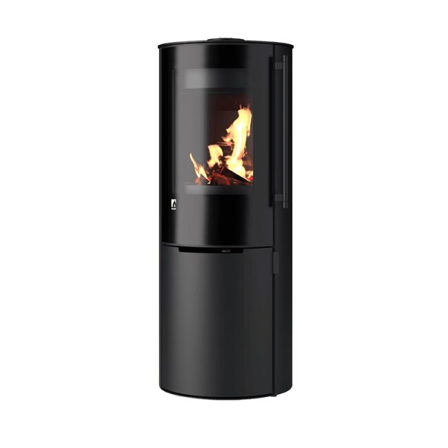 Kaminofen Drooff Aprica 2 Edition Trend Stahl schwarz mit rahmenloser Glasscheibe