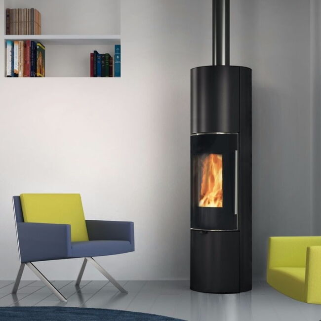 Edilkamin Kaminofen Tally UP S Evo, 9,1 kW Stahl schwarz