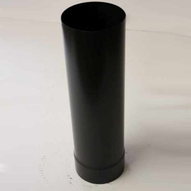 Fix-Rohr verstellbar 1000 mm DN 100 mm, High-Quality-Line matt schwarz emailliert