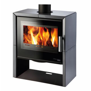 Haas+Sohn Kaminofen Premium CALMA easy perl-schwarz Keramik grau 0434715170000