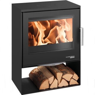 Haas+Sohn Kaminofen Home LONDON II easy, perl-anthrazit, mit Holzfach 0434715110000