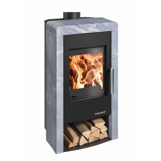 Haas+Sohn Kaminofen Premium PYRUS easy Steinverkleidung mit Holzfach Stein Speckstein 0429415140000